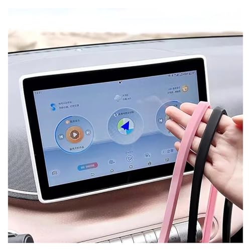 Protection écran commande centrale BYD Dolphin Mini silicone blanc navigation x2