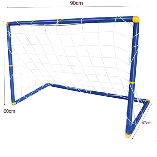 Suyi Portable Detachable Mini Kids Football Goal Soccer Door Set Best Gift for Baby,with Soccer Ball and Pump,Indoor and Outdoor Sports