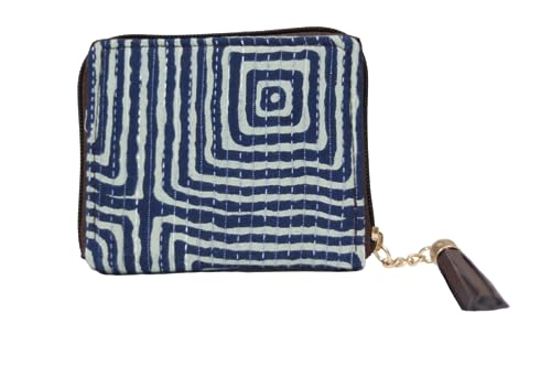 Image of P S Traders Online Women's Traditional Ikkat Cotton 5 Pieces Combo Bag - Blue