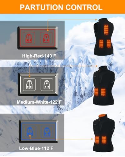 Telguua Verwarmd vest voor dames, verwarmd gilet met 3