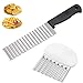 Olakin Cortadores Ondulados 2 Piezas, Cortador de la Cortadora de Viruta Ondulada, Acero Inoxidable Cortador de Patatas, Herramienta de Corte de Cocina para Cortar Patatas, Batatas, Frutas y Verduras