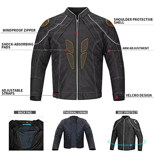 Ilm ILM-JK41 Motorcycle Jackets Motocross Carbon Fiber Armored Shoulder Jacket thumb #3