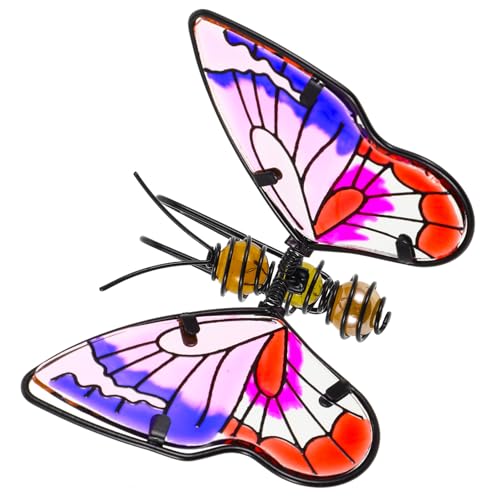 Lurrose Blumentopf hänger Schmetterling aus Eisen mit Dekorative Pflanzenampel für Garten Büro und Mikro landschaft Wetterfeste Farbintensive Pflanzendeko