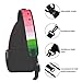 SURERUIM Cute Cartoon Watermelon Sling Bag for Women Men Crossbody Shoulder Backpack Watermelon Background with Black Seeds Chest Bags Summer Fruit Tropical Gym Bag Travel Hiking Casual Daypack