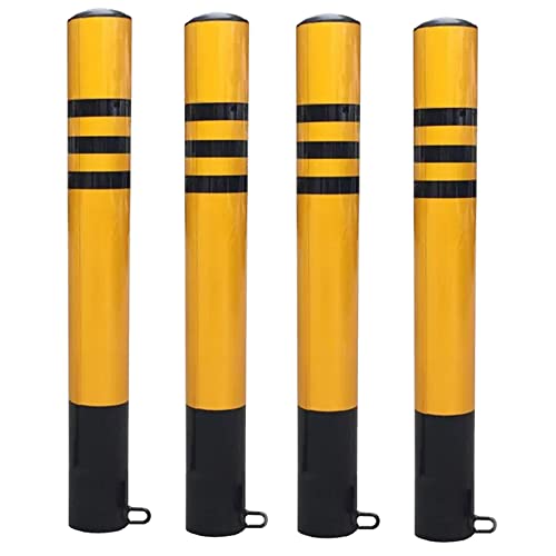 Borne de poteau de stationnement à bande réfléchissante jaune lot de 4