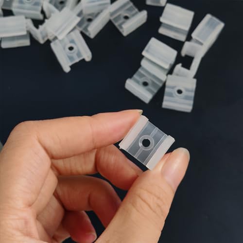 Image of 120pcs LED Strip Light Clips Neon Mounting Clips 10 /13 /16MM Size Make The Neon Signs Flexible Light Strip Fixing Card (B.13MM /0.51INCH)
