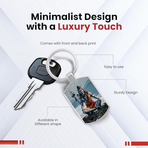 Image of Stylish Metal Keychains with Permanent Glossy Print - Inspirational Quotes & Spiritual Designs - Perfect Key chains for loved ones, Personal Use, Gifts & Return Gifts