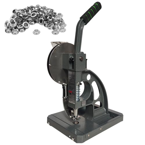 Máquina semiautomática de ojales resistente para aplicaciones industriales de tela, cuero y lona