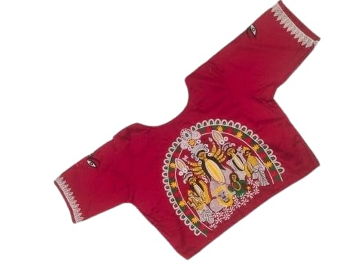 Women's Cotton Blend Red Blouse-image-0