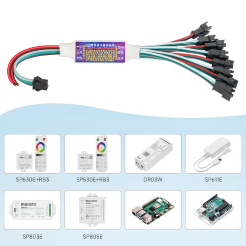 Image of BTF-LIGHTING WS2812B WS2811 16703 SK6812 WS2814 IC etc 3PIN TTL Amplifier 1 to 8 Support 3PIN Addressable LED Strip,Fairy String,Matrix Panel,Module etc DC5V DC12V DC24V