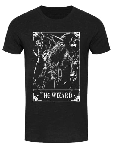 Image of Deadly Tarot - The Wizard Heather Black Denim Men's T-Shirt