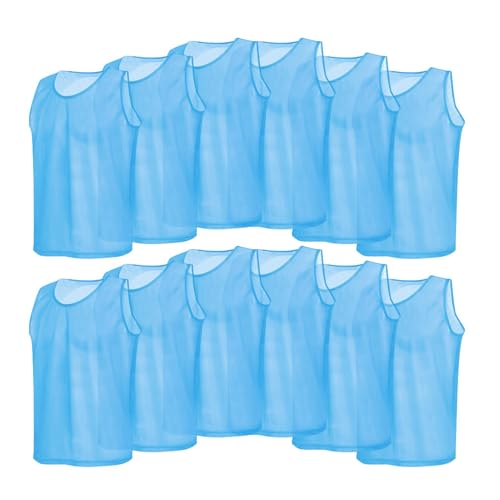 Team Sports Practice Vests, 12 Pack Breathable Mesh Scrimmage Training Vests Football Vest Adults Jerseys Bibs for Volleyball Soccer