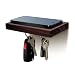 ILoveHandles Plank Floating Cell Phone Wall Mounted Wood Shelf With Magnetic Keyhook - Black Walnut