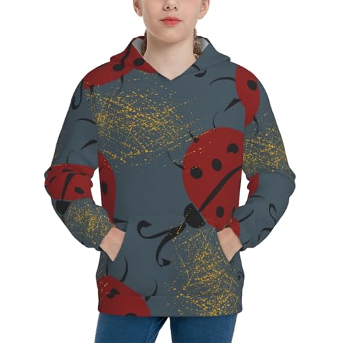 Ladybug Kid Hoodies Boys Sweatshirts Girls Pullover with Pocket