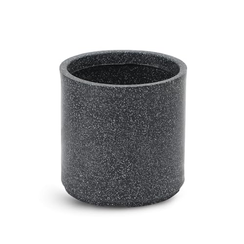 Image of GTB Cylinder German Polymer Pots for Plants Highly Durable Polymers Lightweight Indoor Outdoor Plant Pots, Flower Pot Gamla Tree Planter Container Planters(plant not included) (grey marble, 12 inch)