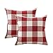 poszewka na poduszkę Poszewka świąteczna 18x18 cali czerwona i biała krata poduszki pokrywa sofa dekoracji (Color : As shown, Size : As shown)