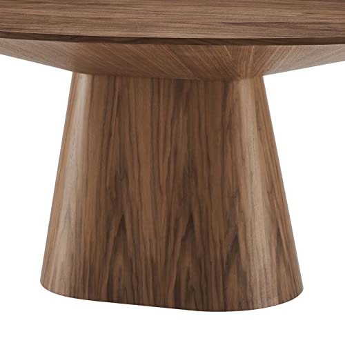 Modway Provision 75" Oval Dining Table In Walnut #TOP2