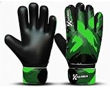 KHANNA Kids Soccer Goalie Gloves with Padded Palm – 4MM Latex Grip, Breathable Soccer Goalkeeper Gloves for...