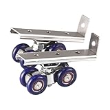 2 Stück Schiebetürrolle, Einfache Installation, 4-Rad-Schienenrolle, Montage, Küchenzubehör, Glastürrollen(71mm)