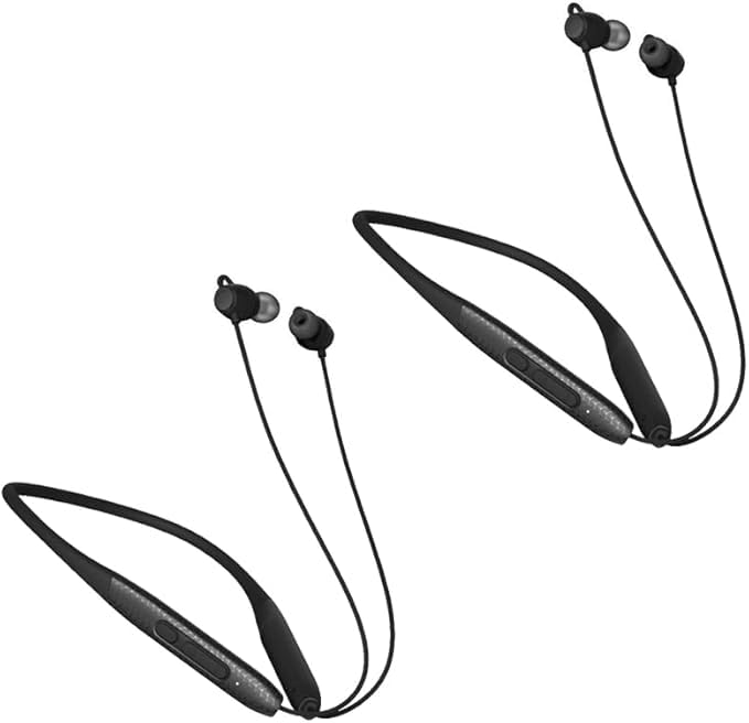 Image of Neckband Bluetooth Headphones Twin Pack｜60H Playtime x2｜3C Fast Charge｜ENC Call Noise Reduction｜Dual Pairing｜180H Standby｜Perfect for Couples & Sports (Black)
