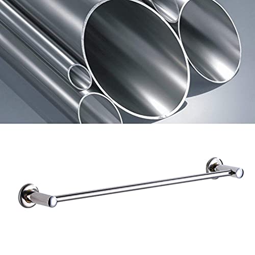 Porte-serviettes mural simple en acier inoxydable de 50 cm avec fixation à vis