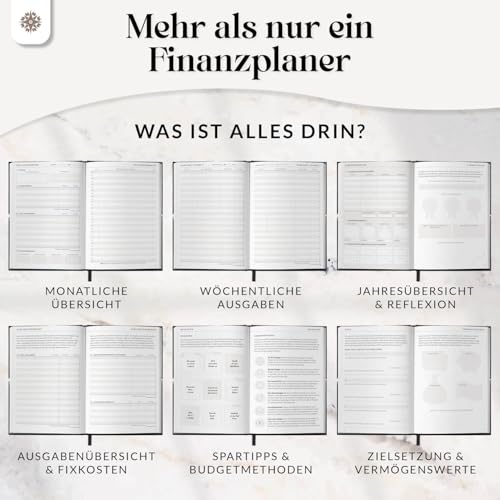 Lebenskompass Budgetplaner \Pracht\ - Undatierter Finanzplaner für 12 Monate - Kontrolliere Dein Budget und Deine Ausgaben - organisiere Deine Finanzen und lerne mit dem Planer zu sparen