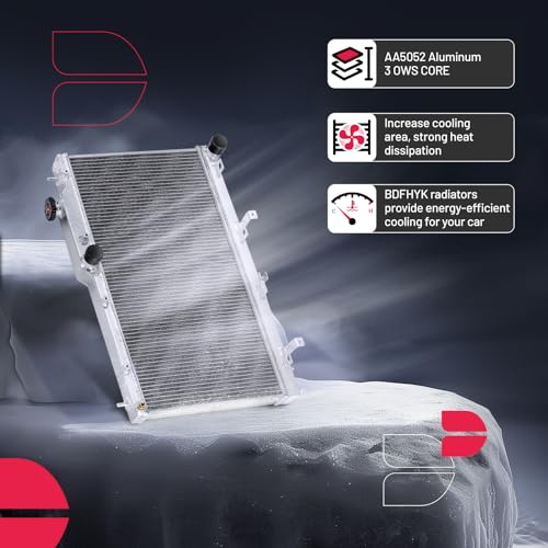 Image of BDFHYK 2ROW-40MM MMRAD-STI-08 Aluminum Radiator Compatible with for Subaru 2008-2014 Impreza /2005-2009 Legacy /2005-2009 Outback /2015-2016 WRX STI H4 2.5L