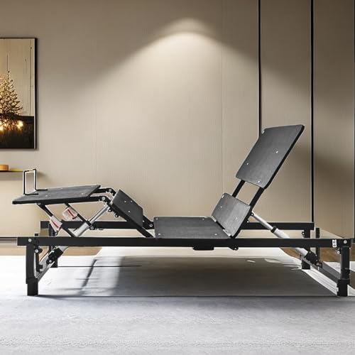 MTSVMP King Size Metal Adjustable Bed Frame, Ergonomic Electric Bed Base with Head and Foot Incline, Zero Gravity, Wireless Remote, Quiet Motor, 12 inch Legs for Storage, 5-Minute Assemble (King)