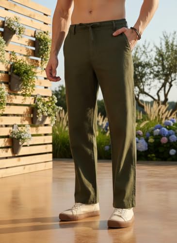 Image of Men's Multi Color Cargo Casual Trousers | Men's Regular Fit Straight Pants | Comfortable Stylish Cargo for Men | Soft Fabric for Everyday Wear, Travel & Office | Linen Cotton Bottom Wear
