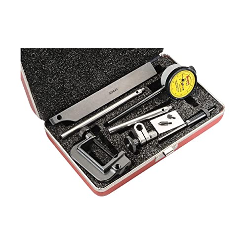 Indicador de esfera Starrett 650MA1Z con dial amarillo y lectura de 0 a 100