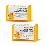 YG LianKai 2 PACK Kojic Acid Soap, Lemon Turmeric Kojic Acid Soap, Turmeric Kojic Acid Soap for Dark Spots, Orange Kojic Acid Soap,Dark Spots for Body Wash(100g)