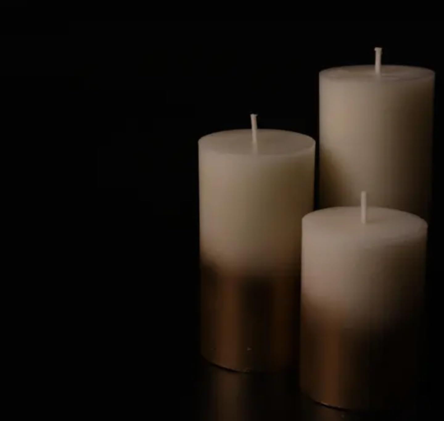 Unscented White Pillar Candles Set, 3 Different Sizes, Classic Design