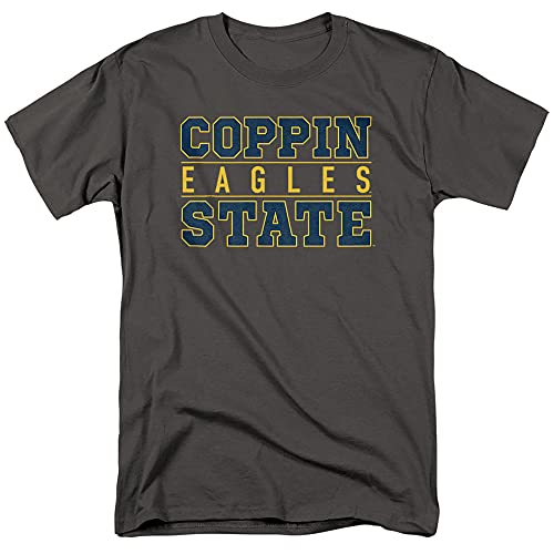 Coppin State University Official Between The Lines Unisex Adult T Shirt, Charcoal, 5X-Large