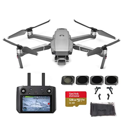 DJI Mavic 2 Pro Drone Quadcopter with Smart Controller, Must Have Bundle, 128GB SD Card, Polares 4 filter set (CPL, ND8, ND16, ND32), and More