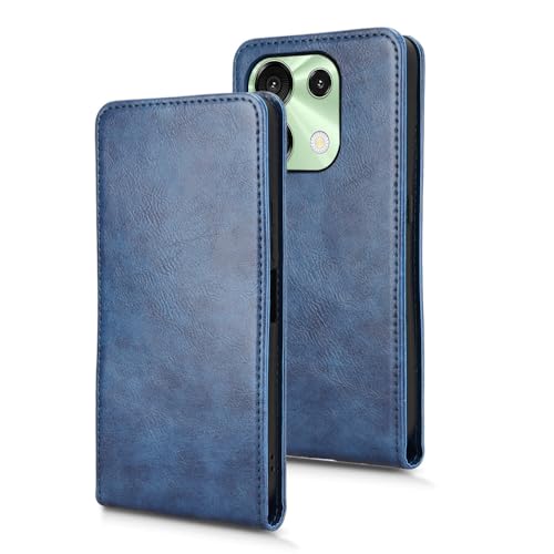 Coque Umidigi Note 90 protection étui bleu texture rétro rigide - 2