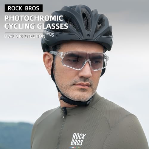 Image of ROCKBROS Photochromic Sunglasses for Men Cycling Sunglasses Sports Bike Glasses