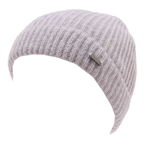 Bonnet Woolrich enfant gris en maille cachemire unisexe taille 48 cm