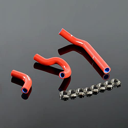 G-Plus Silicone Radiator Coolant Hose Kit Clamps Replacement For Honda Crf250R Crf 250 Crf250X 2004-2009 Red #TOP17