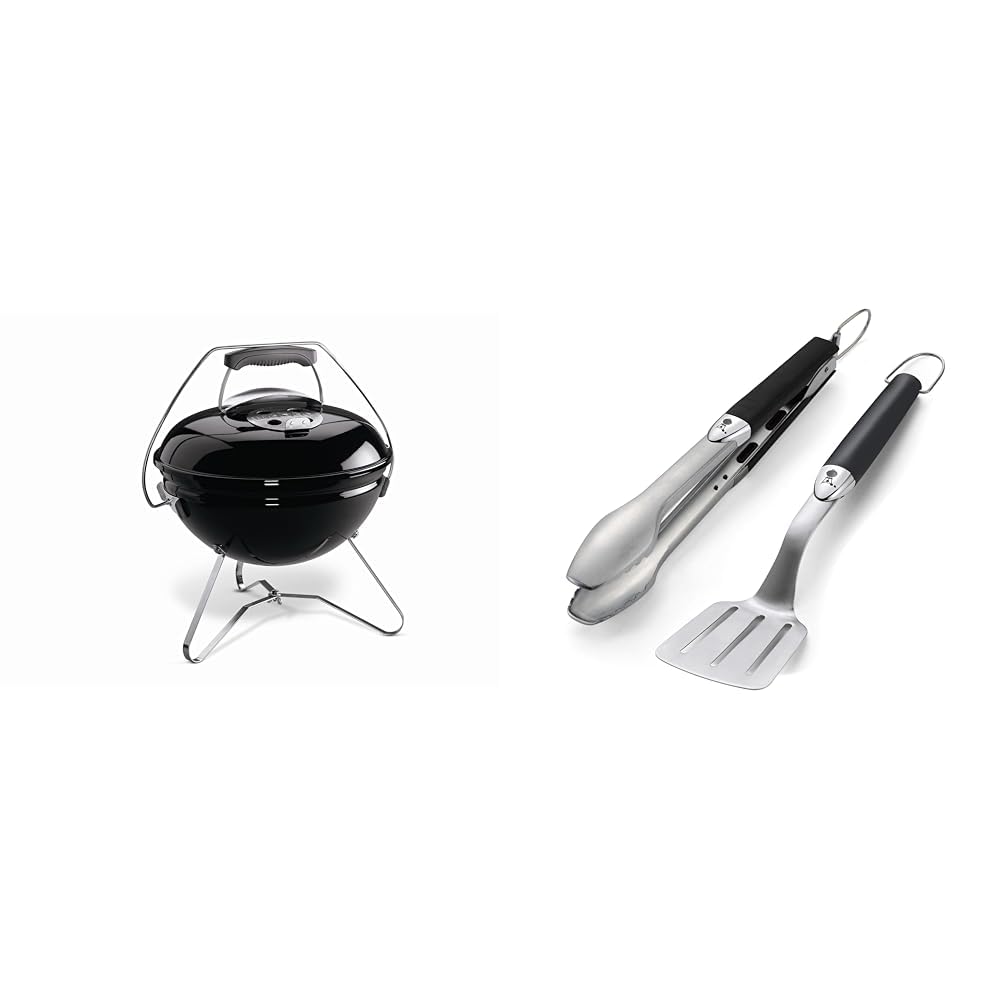 Barbecue à charbon portable Weber Smokey Joe 37cm avec couvercle verrouillable et kit inox