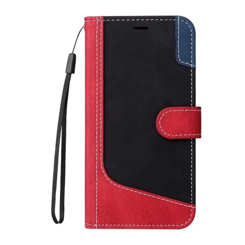 Coque iPhone 16 Pro Max anti-chute protège écran clapet rouge avec support