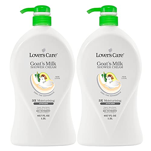 Lover s Care Goat s Milk Moisturizing Body Wash Shower Cream Avocado 40.7 Fl.Oz - Pack of 2…