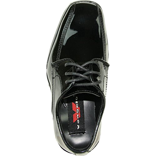 Image of VANGELO Men Dress Shoe TAB and Tux Oxford Formal Tuxedo for Prom Wedding Uniform Medium and Wide Width Black Grey Ivory White Patent