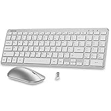 OMOTON Bluetooth Keyboard and Mouse for iPad and iPhone (iPadOS 13 / iOS 13 and Above), Compatible with New iPad 10.2, iPad Pro 12.9/11.0, iPad Mini 5, and Other Bluetooth Enabled Devices, Silver
