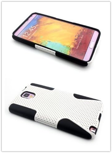 Nine States Bicolor 2 in 1 Removable Hybrid Cover Case with Inner Soft Silicone Case and Hard Plastic Outer Shell for Samsung Galaxy Note3 NoteIII N9000 Color Varies Black and White