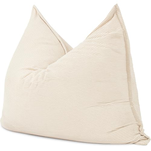 Bananair Pouf Géant XXL d’Intérieur en Velours Côtelé 180x140 cm - Doux, Confortable,...