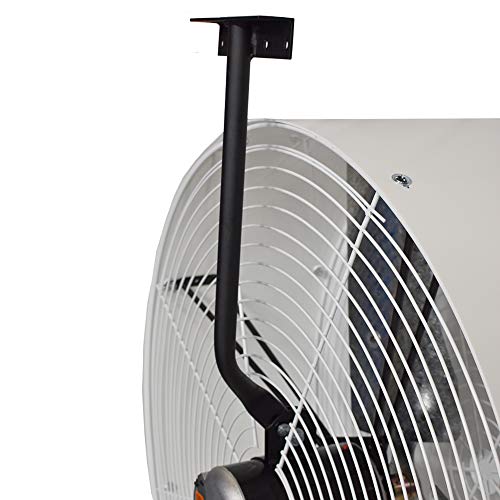 Schaefer Vk36 Versa-Kool 36" Single Phase Deep Guard Greenhouse Circulation Fan, Made In Usa, High Horizontal Airflow, 1/2 Hp, 11400Cfm, T-Shape Mount Included, White #TOP1