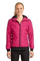 Algopix Similar Product 9 - SportTek Womens Embossed Hooded Wind