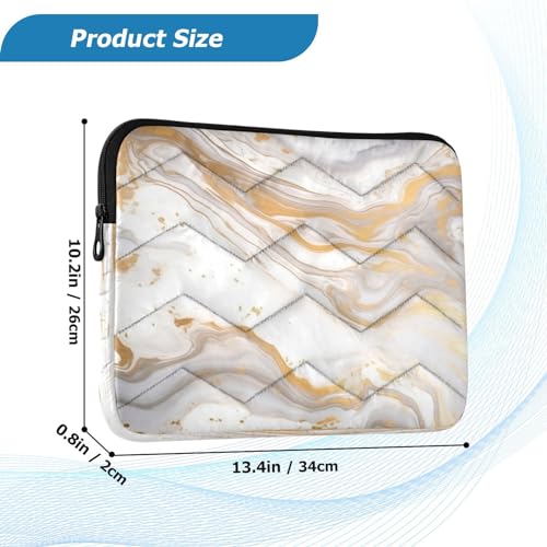 Funda para portátil mármol blanco dorado 13-14 pulgadas miniatura 3