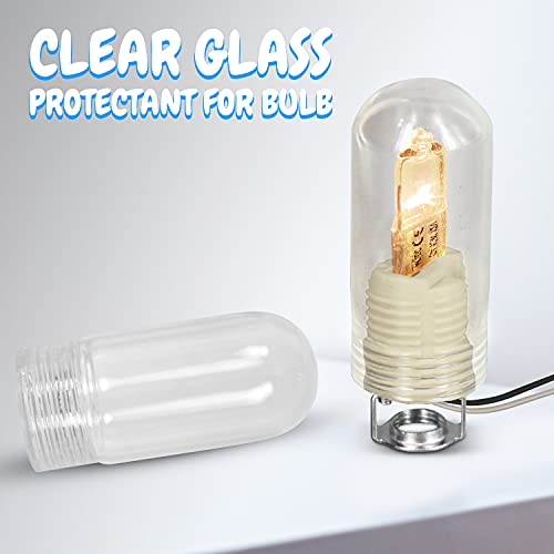 OHLECTRIC Tubular G9 Glass Cover, Threaded Bulb Cover, Sturdy Clear Glass Protectant for Bulb, Heat Resistance Up to 500C - Image 4