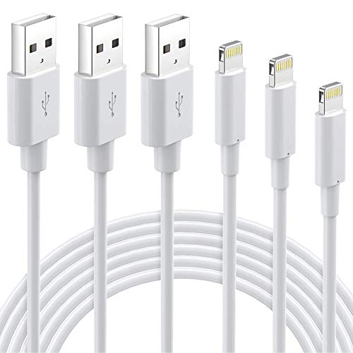 Lightning Cable MFi Certified - iPhone Charger 3Pack {3-6-10FT}Durable Lightning to USB A Charging Cable Cord Compatible with iPhone 12 SE 2020 11 Xs Max XR X 8 7 6S 6 Plus 5S iPad Pro iPod Airpods